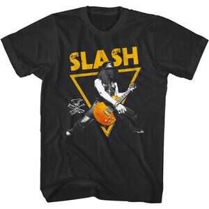 Slash Signature Gold T Shirt Rock Guitarist Musician Guns N Roses 83